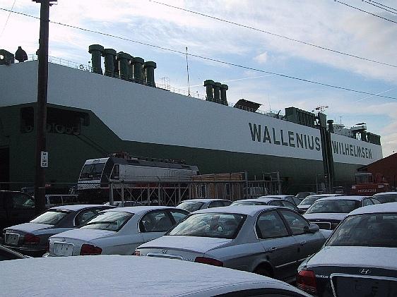 Roll-on/Roll-off Schiff "Isolde" der Rederei Wallenius Willhemsen