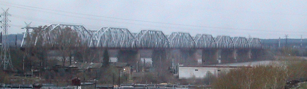 Brücke über die Kama bei Perm